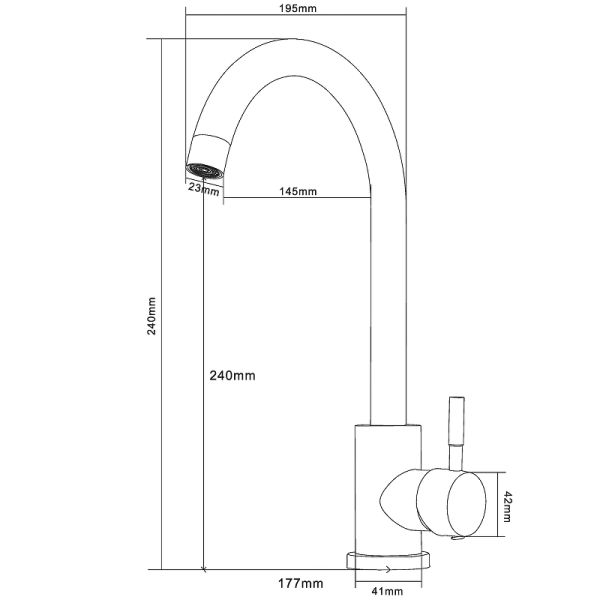 Смеситель для кухни Steel M99-009b Черный матовый Orange — изображение 5