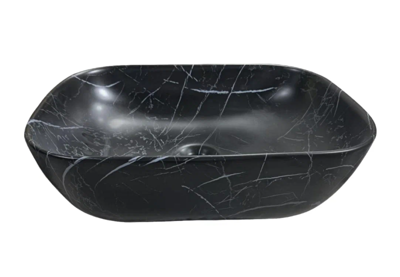 Cerutti SPA Раковина накладная CR8217MMB 50см чёрный мрамор матовый
