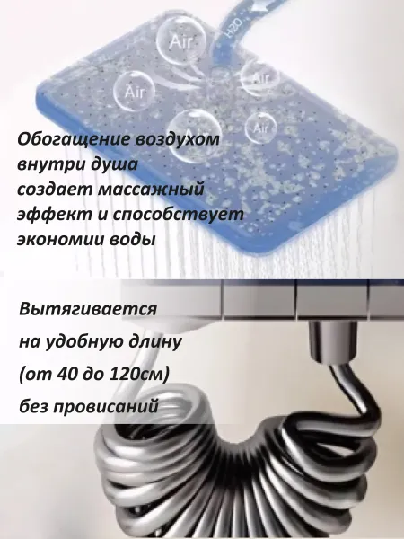 Cerutti SPA Душевая стойка C-3A с кнопочным смесителем графит — изображение 6