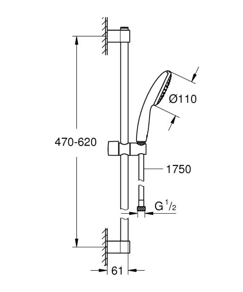 Grohe Душевой гарнитур Tempesta 110 1jet 27924003 Хром — изображение 4