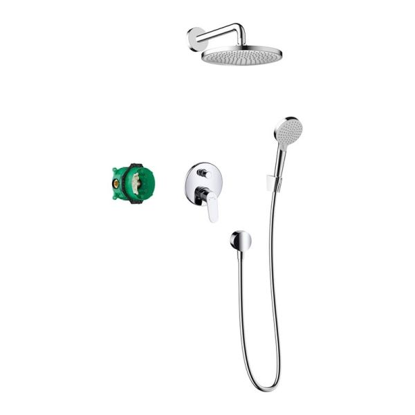Hansgrohe Душевой комплект Crometta E 240 1jet с однорычажным смесителем 27958000