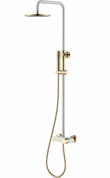 Boheme Душевая стойка Stick 128-WG белый/золото