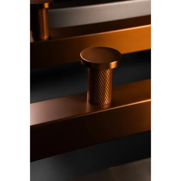 Boheme Полотенцесушитель электрический 2-трубы квадратный COPPER BRUSHED брашированная медь — изображение 4