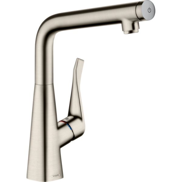 Hansgrohe Смеситель для кухни Metris Select 73810800 нержавеющая сталь