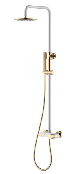 Boheme Душевая стойка Stick 128-WG.2 белый/золото
