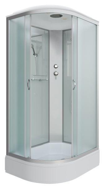 Niagara Душевая кабина NG-33084-14R 100x80см серебро/матовое