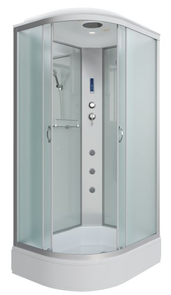 Niagara Душевая кабина NG-33194-14RF с гидромассажем 110x90см серебро/матовое