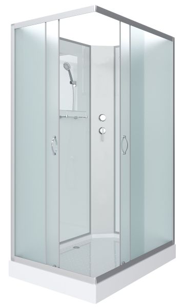 Niagara Душевая кабина NG-43295-14QBK 120x90см серебро/матовое