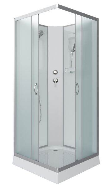 Niagara Душевая кабина NG-1101-14BK 90x90см серебро/матовое