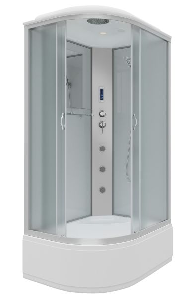 Niagara Душевая кабина NG-2310-14RF с гидромассажем 120x80см серебро/матовое