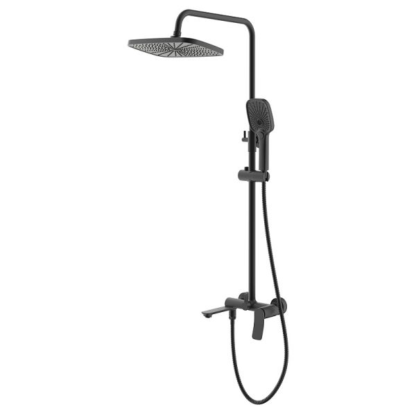 Azario Душевая стойка Escaro AZ-K2374B чёрный матовый