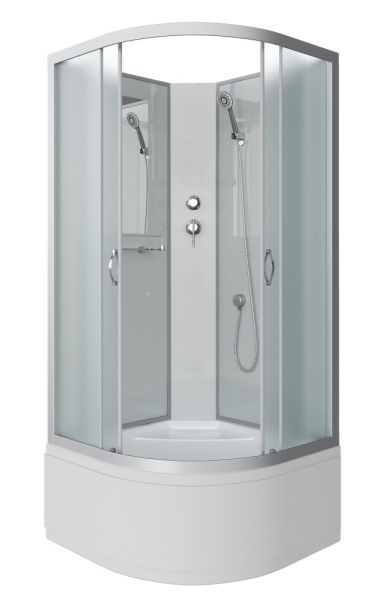 Niagara Душевая кабина NG-2308-14BK 90x90см серебро/матовое