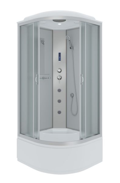 Niagara Душевая кабина NG-2308-14F с гидромассажем 90x90см серебро/матовое