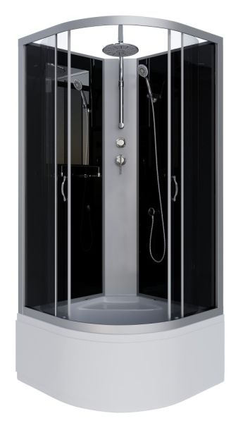 Niagara Душевая кабина NG-2508-14BKT 90x90см серебро/тонированное