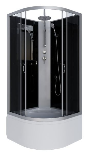 Niagara Душевая кабина NG-2509-14BKT 100x100см серебро/тонированное