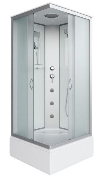 Niagara Душевая кабина NG-1108-14G с гидромассажем 90x90см серебро/матовое