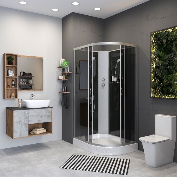 Niagara Душевая кабина NG-3512-14LBK 120x80см серебро/тонированное — изображение 4