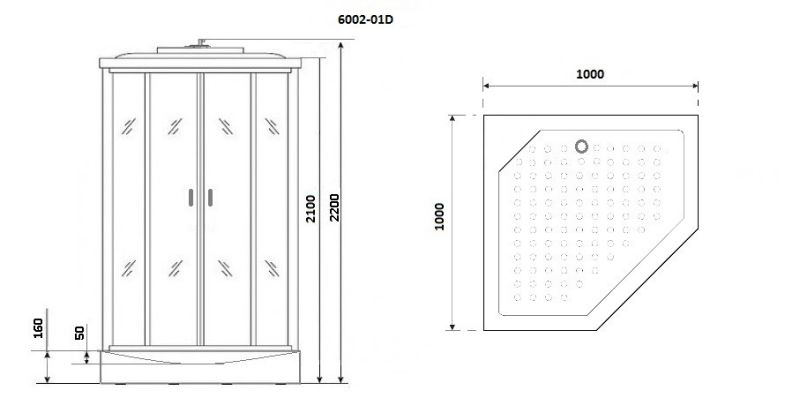 Niagara Душевая кабина Premium NG-6002-01D 100х100 см — изображение 3