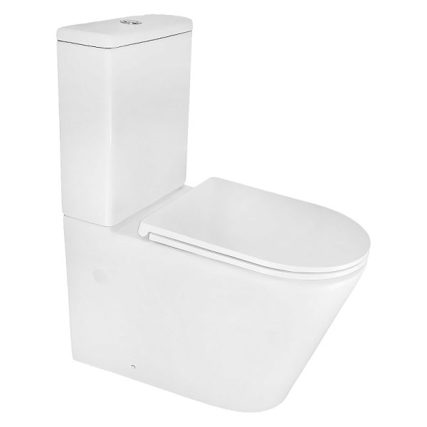 Azario Унитаз-компакт Mizen AZ-8300 безободковый торнадо белый