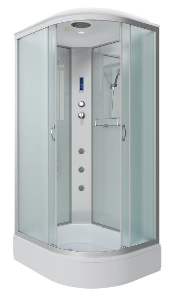 Niagara Душевая кабина NG-33194-14LF с гидромассажем 110x90см серебро/матовое