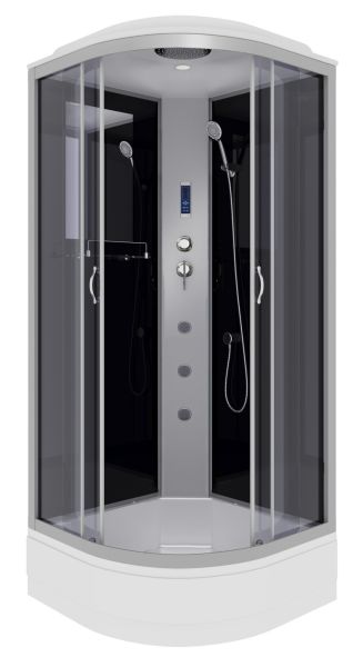 Niagara Душевая кабина NG-3503-14F с гидромассажем 80x80см серебро/тонированное