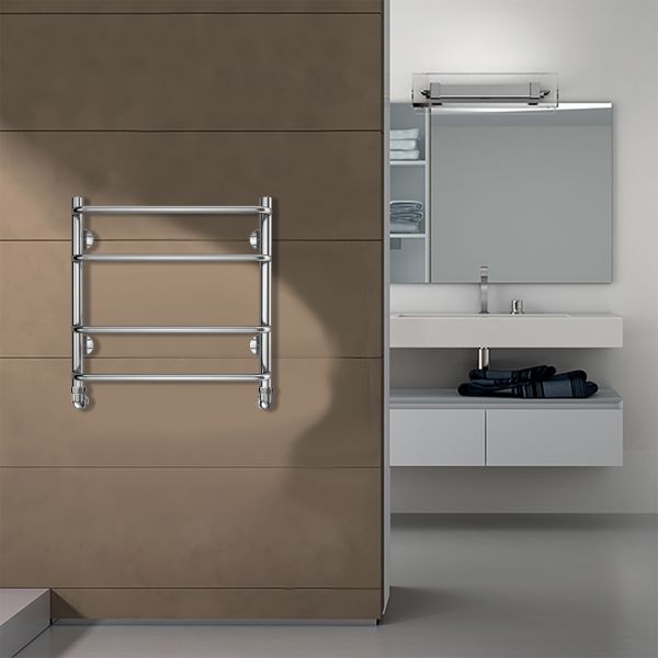 Azario Полотенцесушитель водяной FERRARA AZ09155 500/500 4 секций, нижнее/диагональное подключение, 1/2, хром — изображение 4