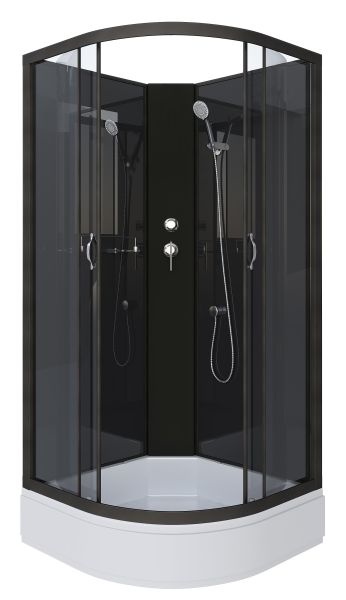 Niagara Душевая кабина NG-6501-14BK 90x90см чёрный/тонированное