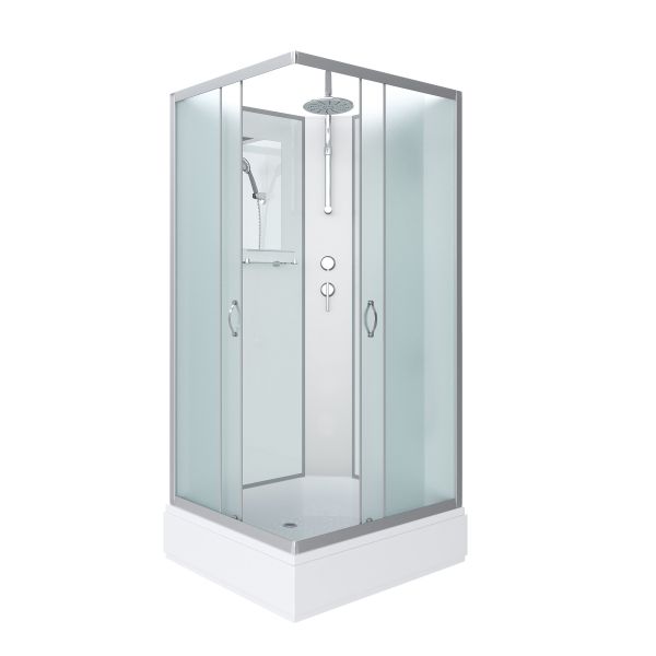 Niagara Душевая кабина Classic 339844QBKT 90x80 см профиль хром стекло матовое