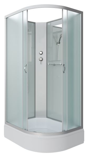 Niagara Душевая кабина NG-33094-14LBK 100x90см серебро/матовое