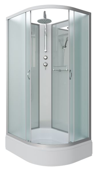 Niagara Душевая кабина NG-33984-14LBKT 90x80см серебро/матовое