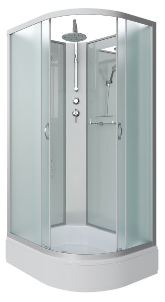 Niagara Душевая кабина NG-33094-14LBKT 100x90см серебро/матовое