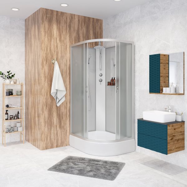 Niagara Душевая кабина NG-33984-14LBKT 90x80см серебро/матовое — изображение 4