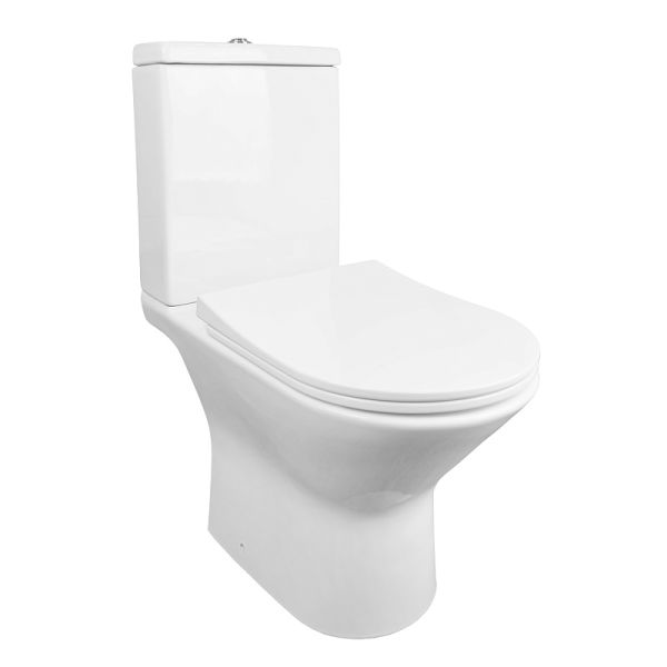 Azario Унитаз-компакт Fretta AZ-1223 безободковый белый