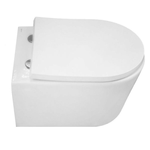 Azario Унитаз подвесной Velo AZ-1273WHD безободковый торнадо белый