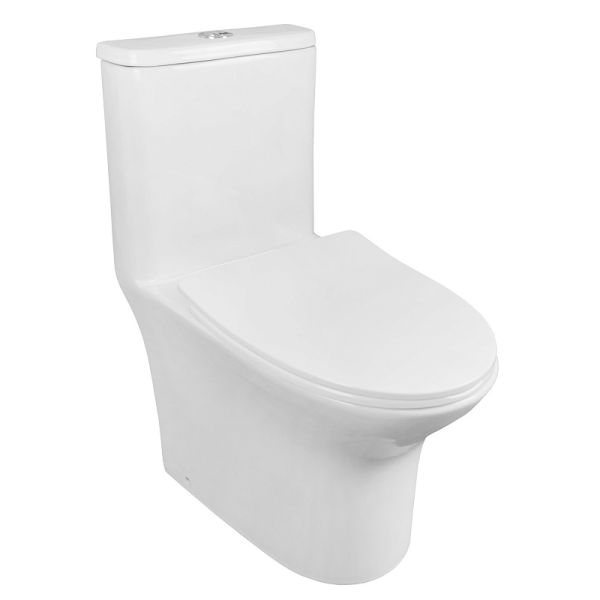 Azario Унитаз-моноблок Sente AZ-8614 безободковый белый