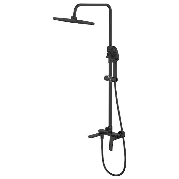 Azario Душевая стойка Conda AZ-K2411B чёрный матовый