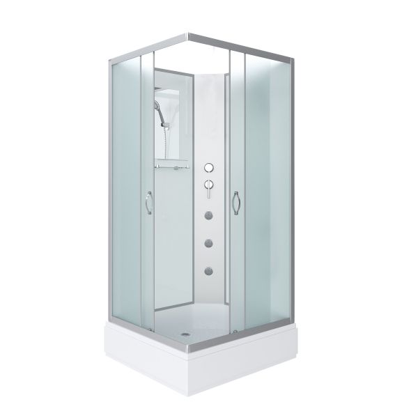 Niagara Душевая кабина Classic 339844QBKG 90x80 см профиль хром стекло матовое