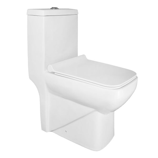 Azario Унитаз-моноблок Zeno AZ-1169 ободковый с быстросъемным сиденьем Slim микролифт