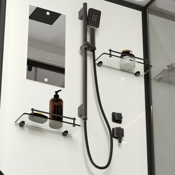 Niagara Душевая кабина Standart ST80/15Q/BL 80x80 см профиль чёрный стекло прозрачное — изображение 10