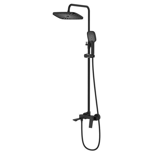 Azario Душевая стойка Lursy AZ-K2349B чёрный матовый