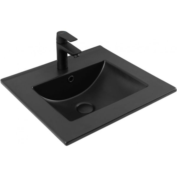 Aquanet Раковина Flat 329252 50 см чёрный матовый