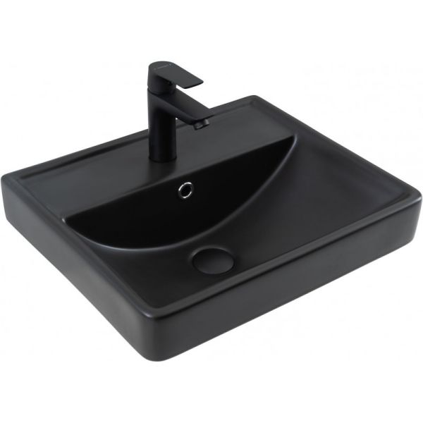 Aquanet Раковина Ирис 329246 50 см чёрный матовый