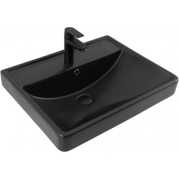 Aquanet Раковина Ирис 329247 60 см чёрный матовый