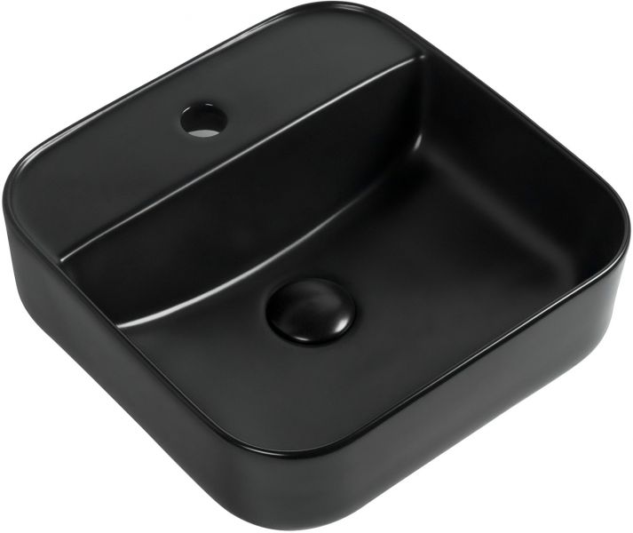 Aquanet Раковина накладная City-2-MB 273669 40 см чёрный матовый