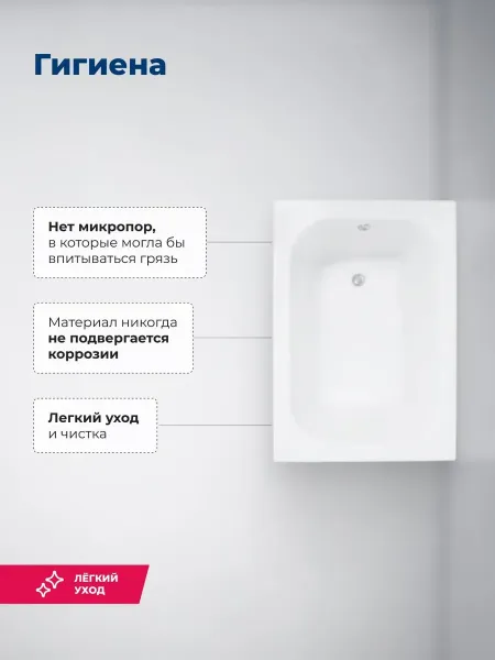 Aquanet Акриловая ванна Seed 347891 100x70 см с каркасом с фронтальной и боковой панелями — изображение 7