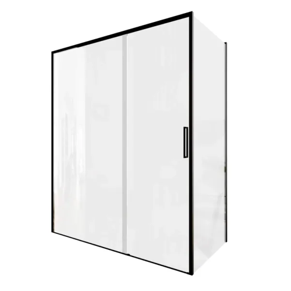 Aquanet Душевой уголок Pleasure Evo AE65-160x90-BT 324144 160x90 см профиль чёрный матовый стекло прозрачное