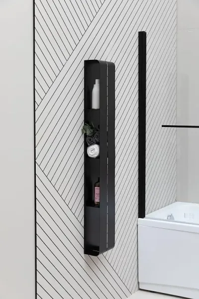 Aquanet Полка Магнум 326459 130 см чёрный матовый — изображение 5
