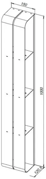 Aquanet Полка Магнум 326457 100 см чёрный матовый — изображение 2