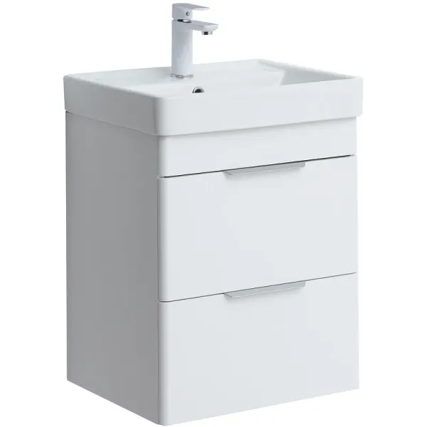 Aquanet Тумба под раковину Ирис New 310143 50 см белый глянец