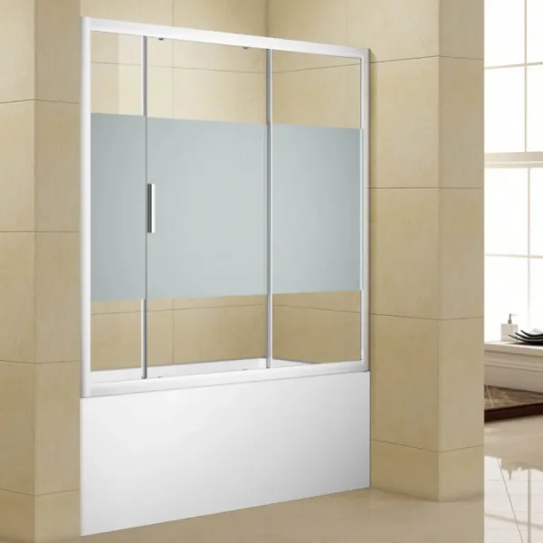 Aquanet Шторка на ванну Practic AE10-B-150H150U-CP 243611 150 см прозрачное стекло/шелкография профиль хром